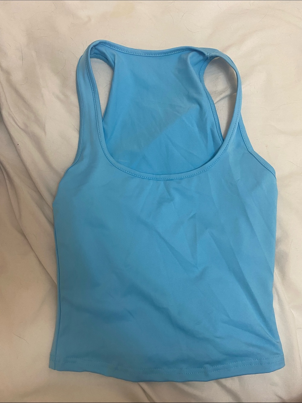 SHEIN Sky Blue Racerback Tank Top